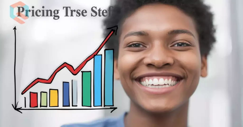 Ilustrasi strategi pricing SaaS dengan grafik naik dan senyum puas