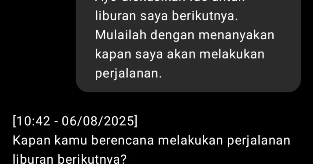 Contoh balasan ChatGPT dengan timestamp [10:42 - 06/08/2025]